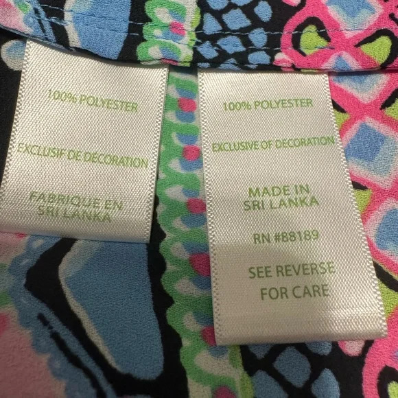 Lilly Pulitzer Marilina Tunic Top Long Sleeve Flowy MEDIUM - Picture 4 of 4